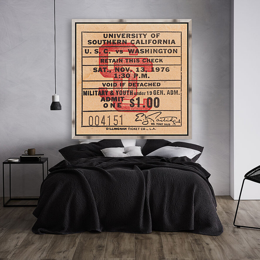 1976 USC Trojans Football Ticket Art Reproduction