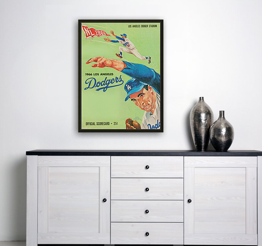 1967 Dodgers Scorecard Art Karl Hubenthal Reproduction