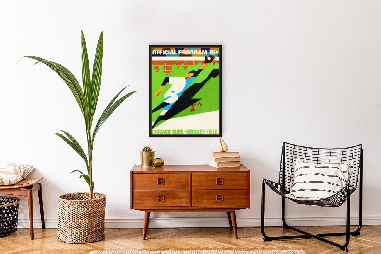 1968 Chicago Cubs Program Art Reproduction