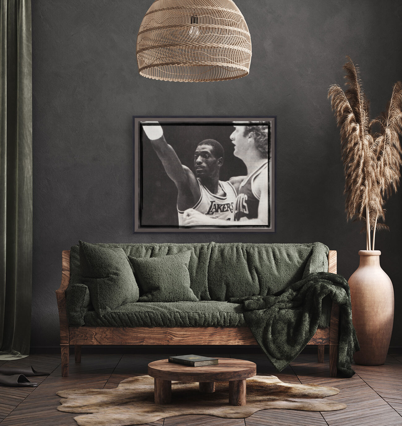 Michael Cooper and Larry Bird Film Strip Reproduction