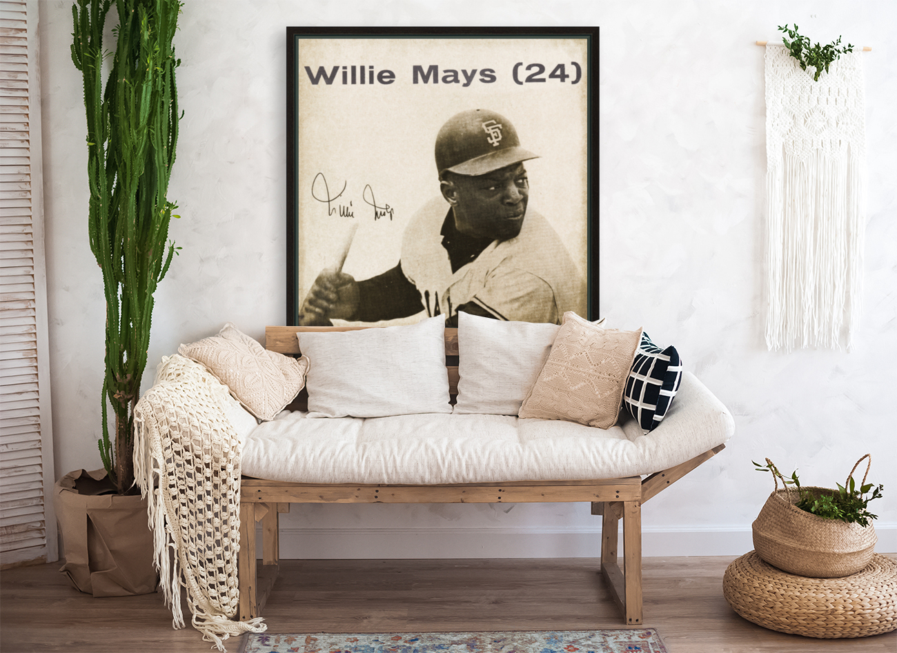 1965 Willie Mays Art Reproduction