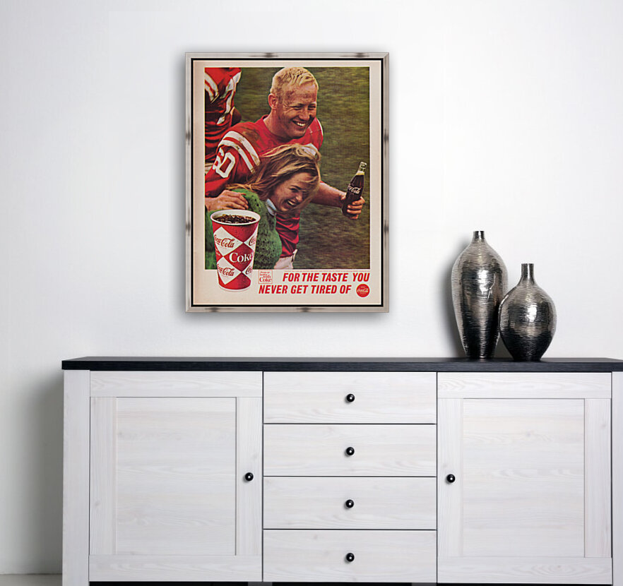 1966 Coke Ad Reproduction Art Poster Reproduction