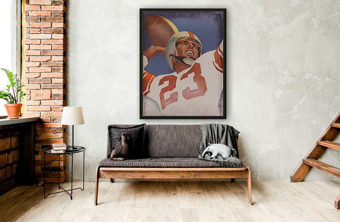 1957 Lon Keller Football Quarterback Art Reproduction