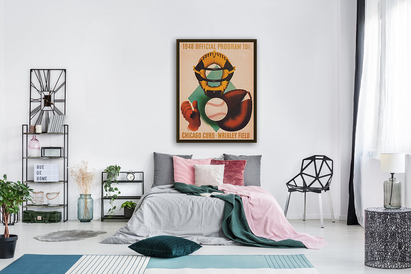 1948 Chicago Cubs Program Wall Art Reproduction