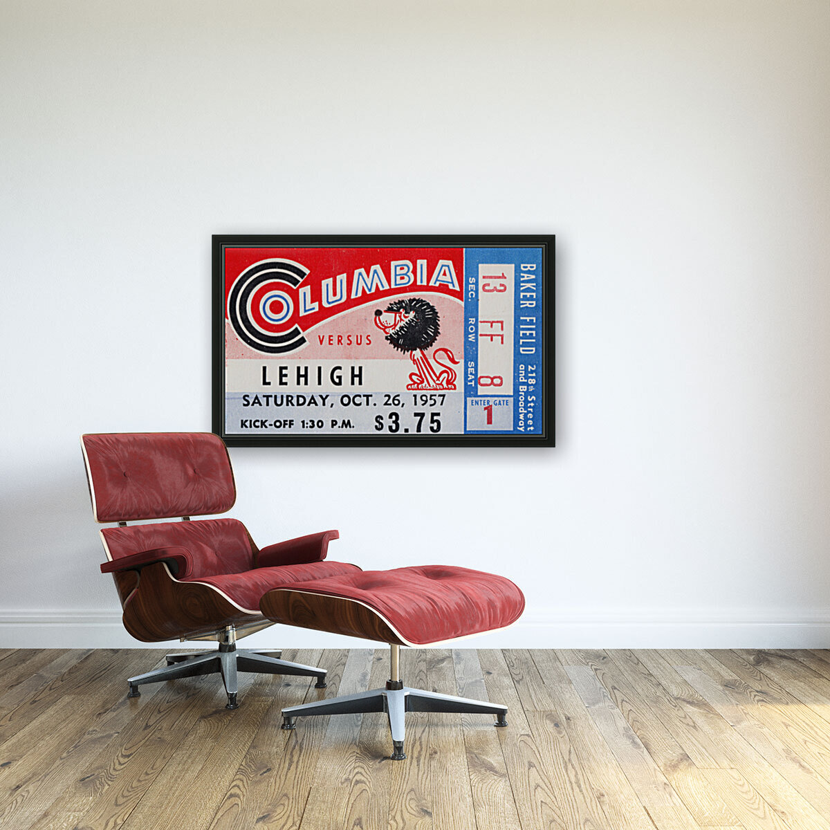 1957 Columbia Lions vs. Lehigh Engineers Reproduction