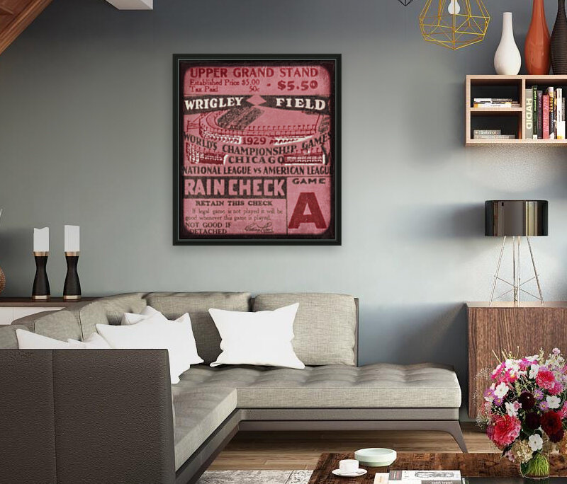 1929 Chicago Cubs World Series Ticket Stub Art | Row 1 Reproduction