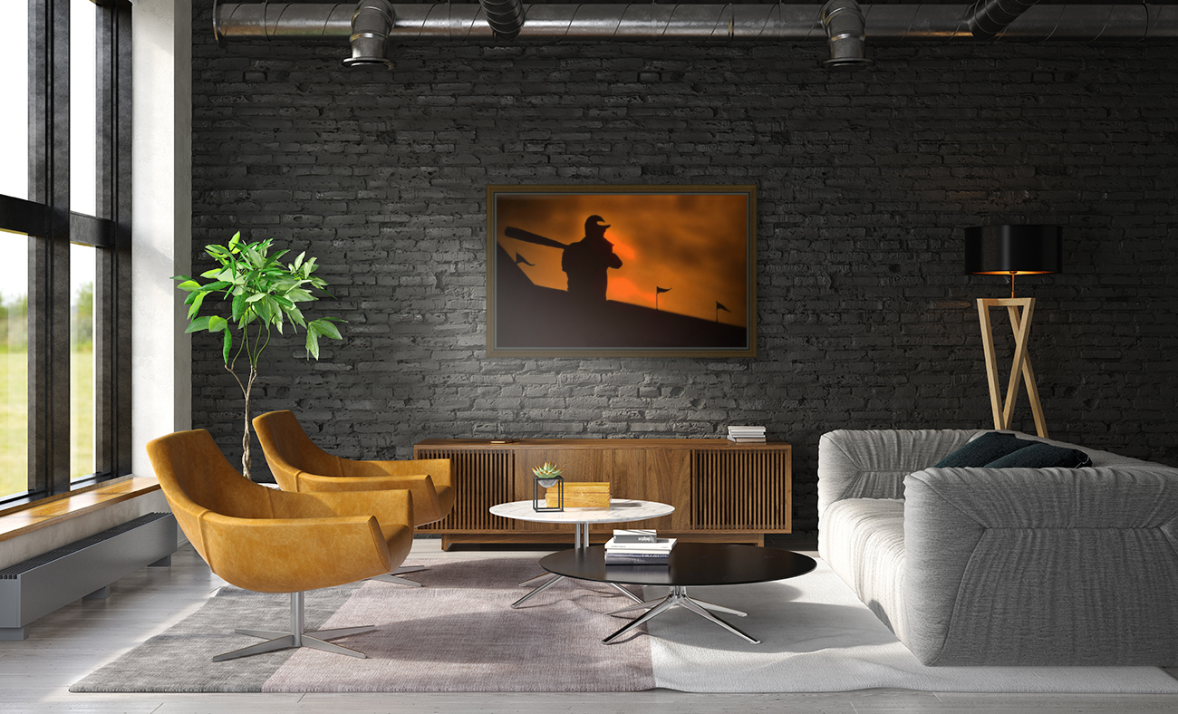 Baseball Stadium Sunset Art Reproduction