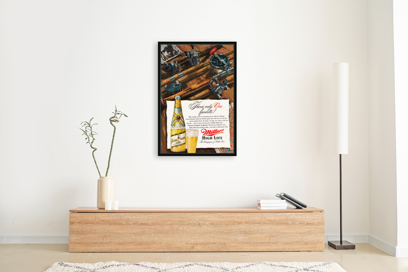 1951 Miller Beer Advertisement Art Reproduction