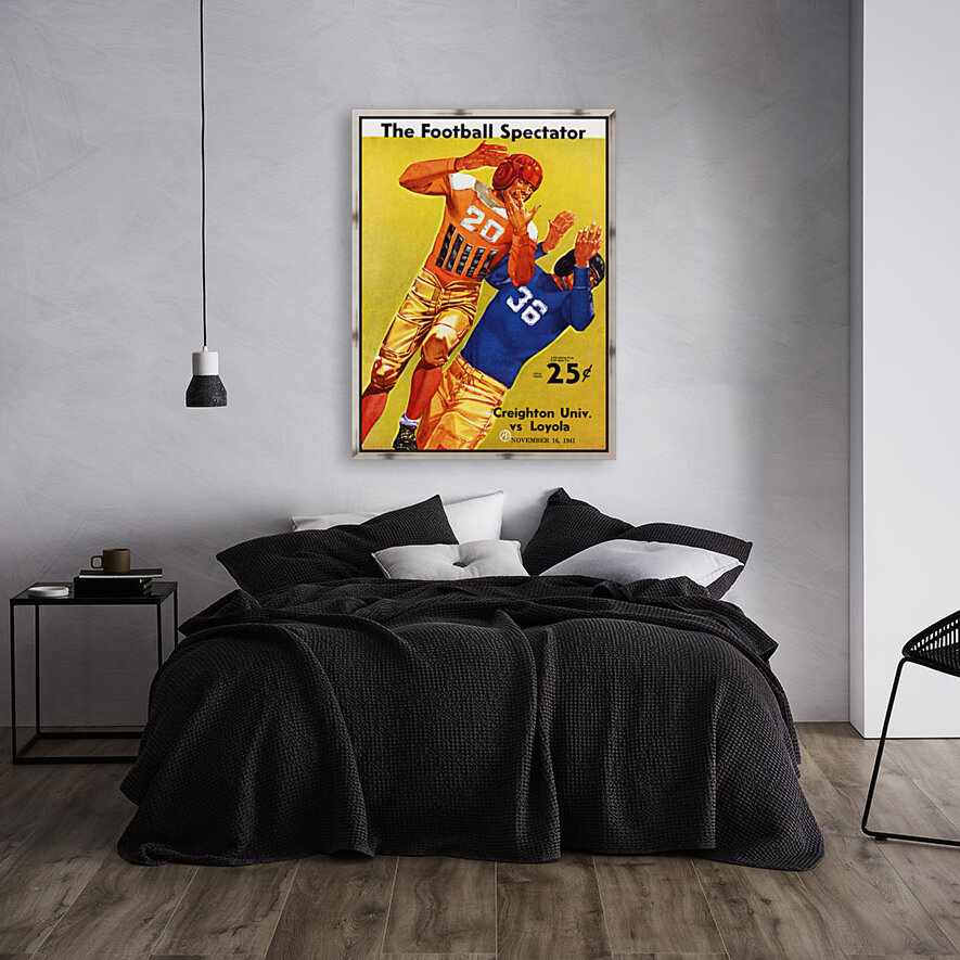 1941 Loyola Lions Football Program Cover Art Reproduction