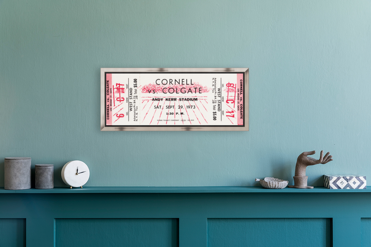 1973 Cornell vs. Colgate Football Ticket Art Reproduction