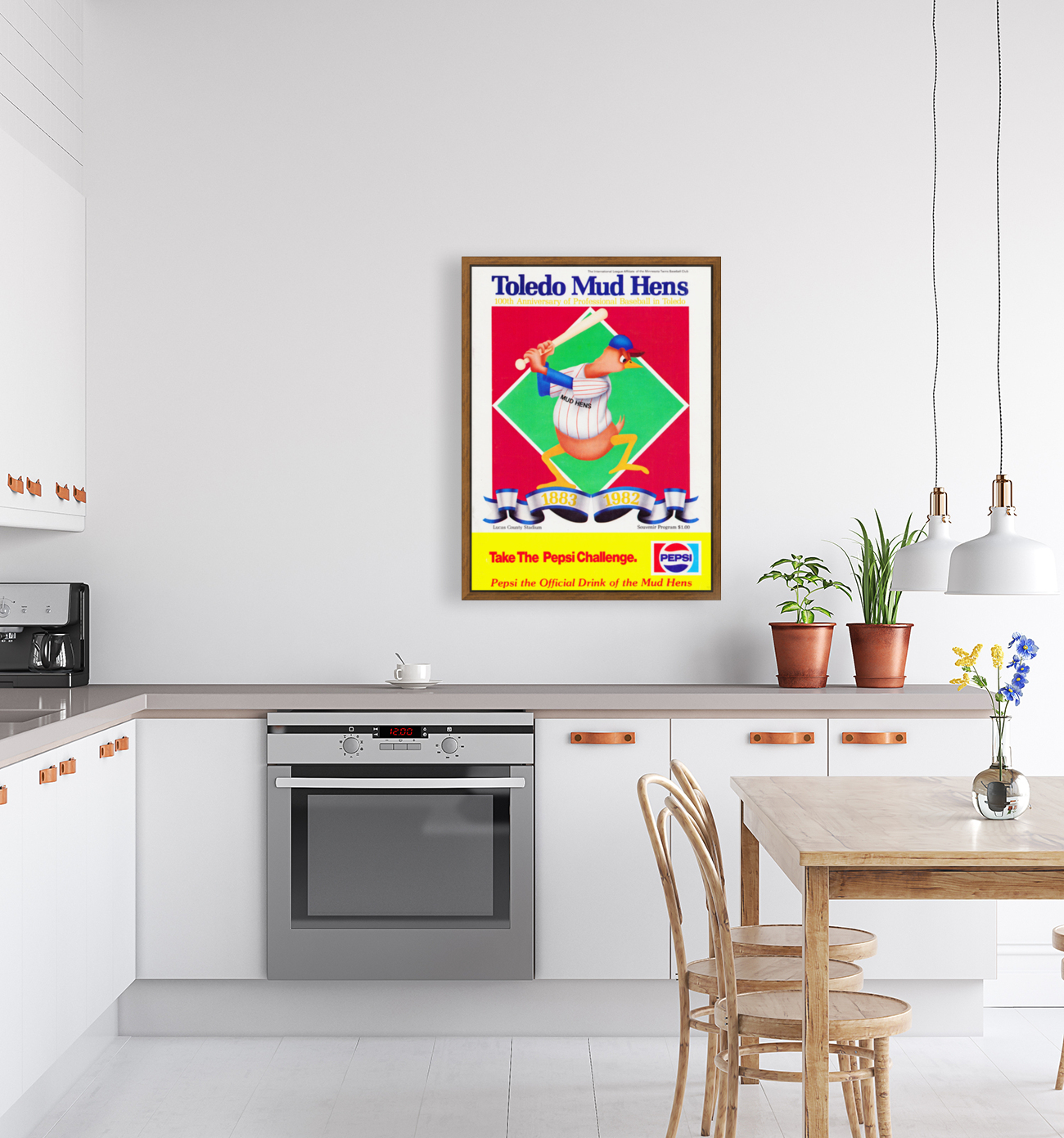 1982 Toledo Mud Hens Program Art Reproduction
