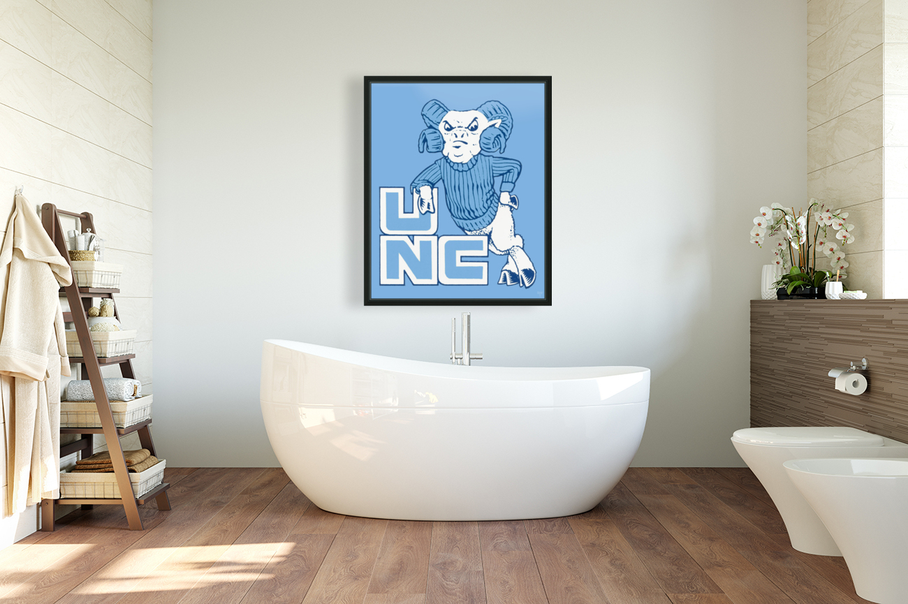 UNC Leaning Ram Art Reproduction