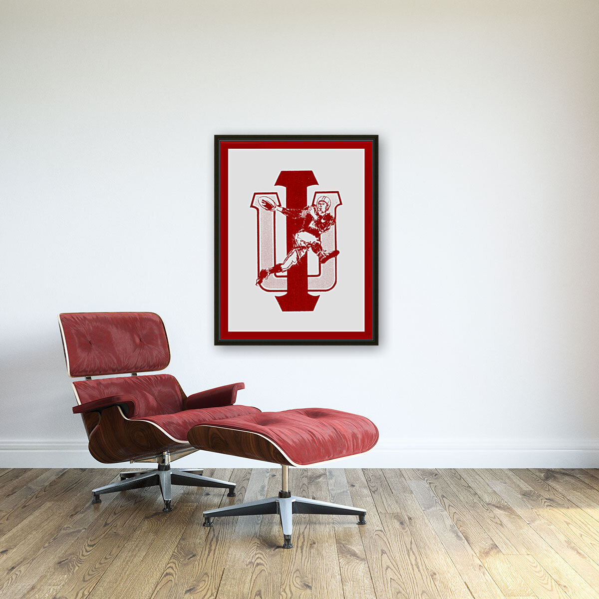 1969 Indiana IU Football Player Art Reproduction