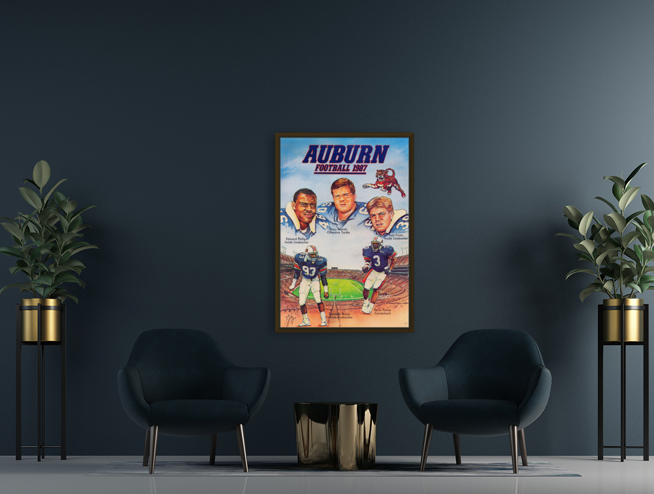 1987 Auburn Tigers Football Cover Art Reproduction