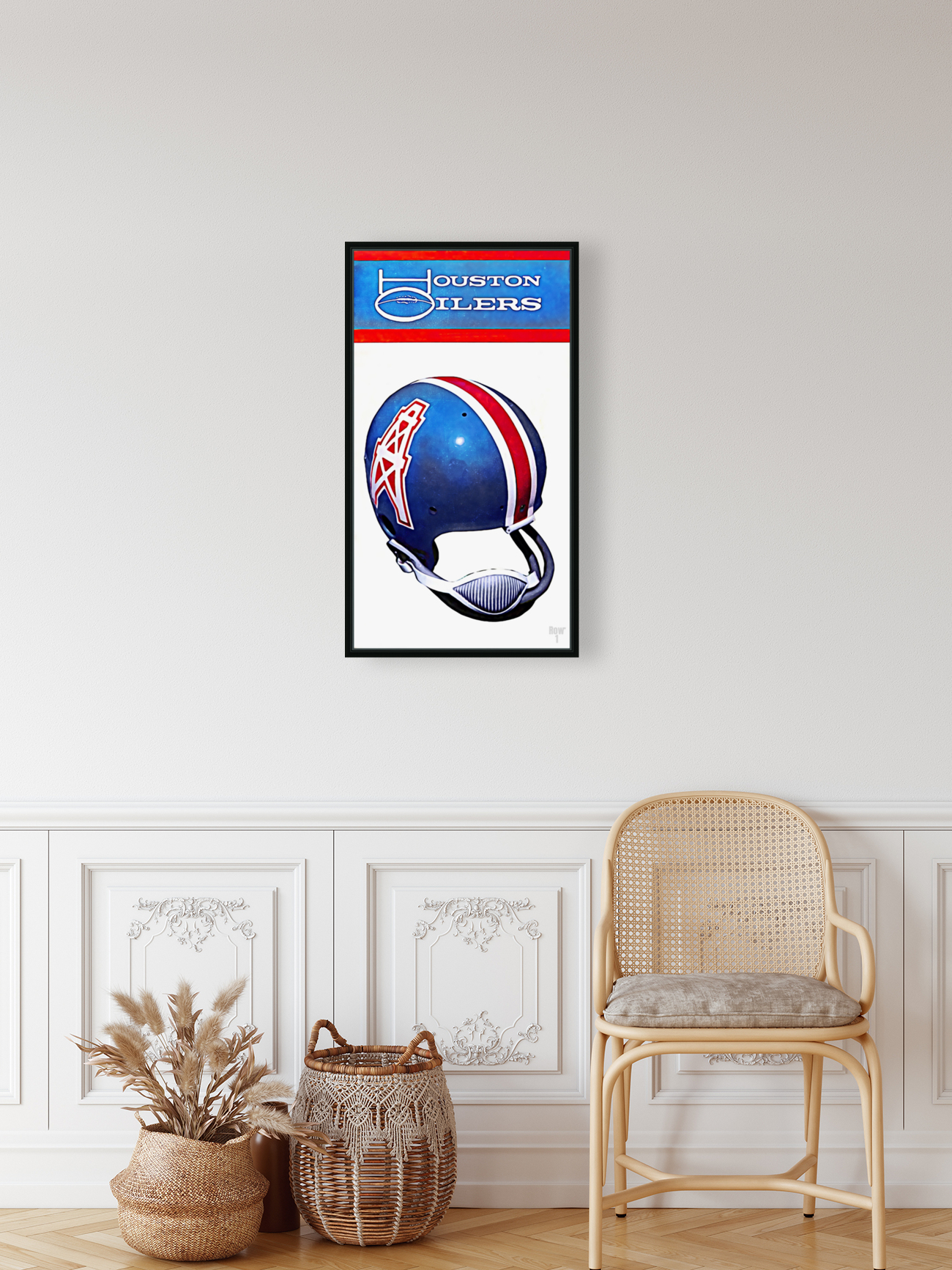 1973 Houston Oilers Football Helmet Art by Row One Brand Wall Art 1973 Houston Oilers Football Helmet Art by Row One Brand Wall Art