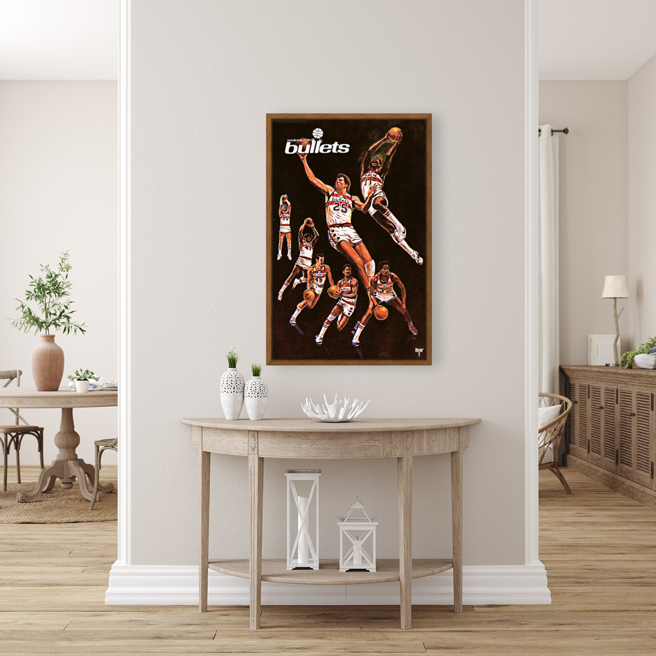 1981 Washington Bullets Art  Reproduction