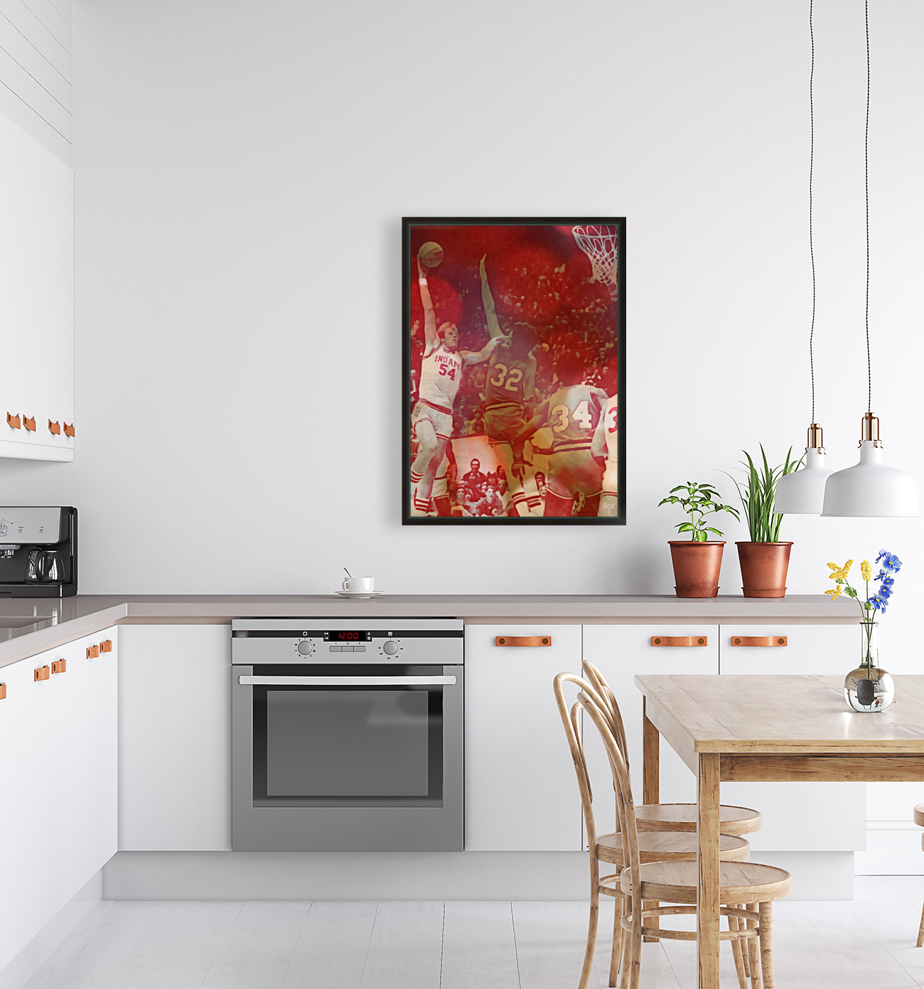 1977 Indiana Basketball Kent Benson Art Reproduction