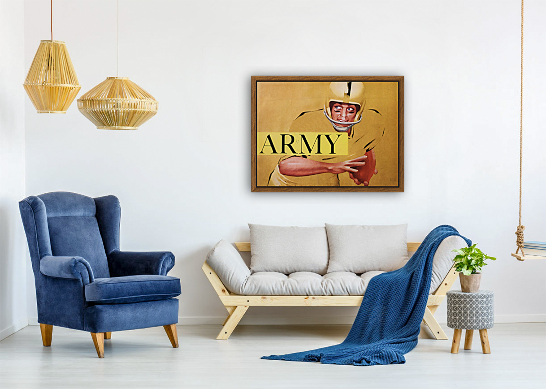 1959 Army Football Art by Artist Lon Keller Reproduction