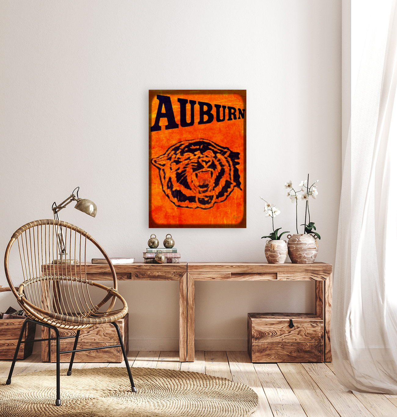 Auburn Tiger Throwback Viewfinder Art Reproduction