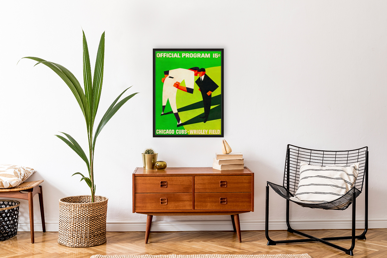 1966 Chicago Cubs Program Art Reproduction