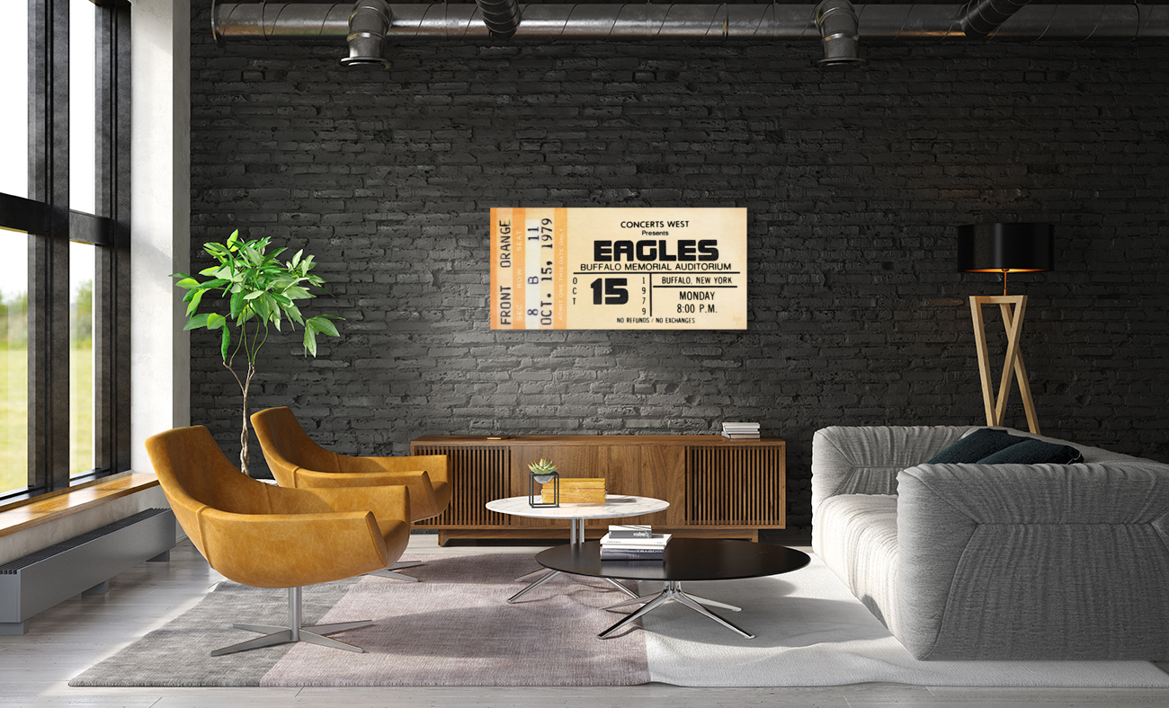 1979 Eagles Concert Ticket Stub Art Reproduction