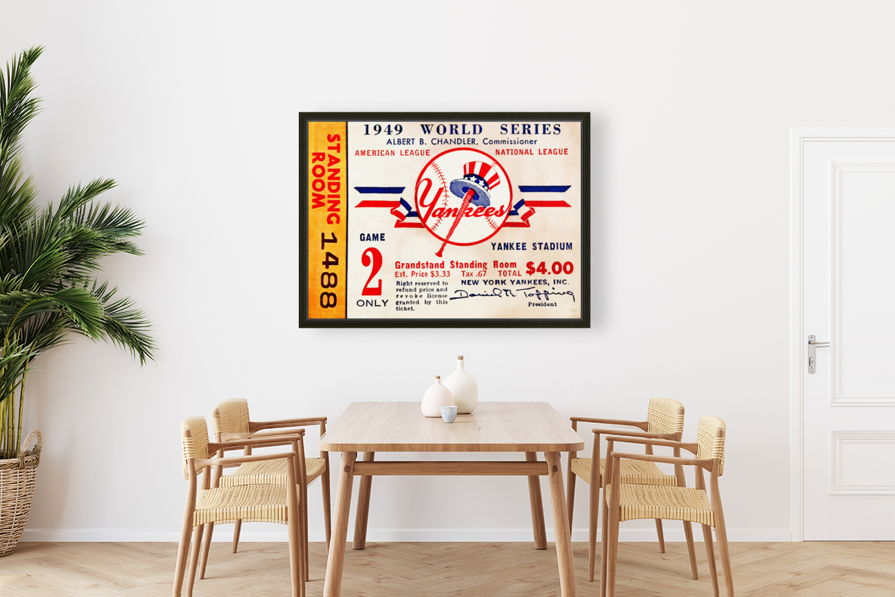 1949 World Series Ticket Art Reproduction