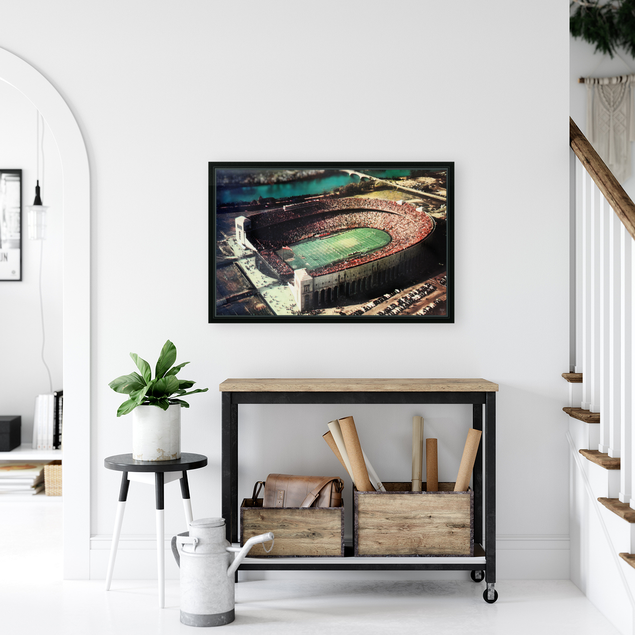 Vintage Ohio Stadium Gameday Art Reproduction