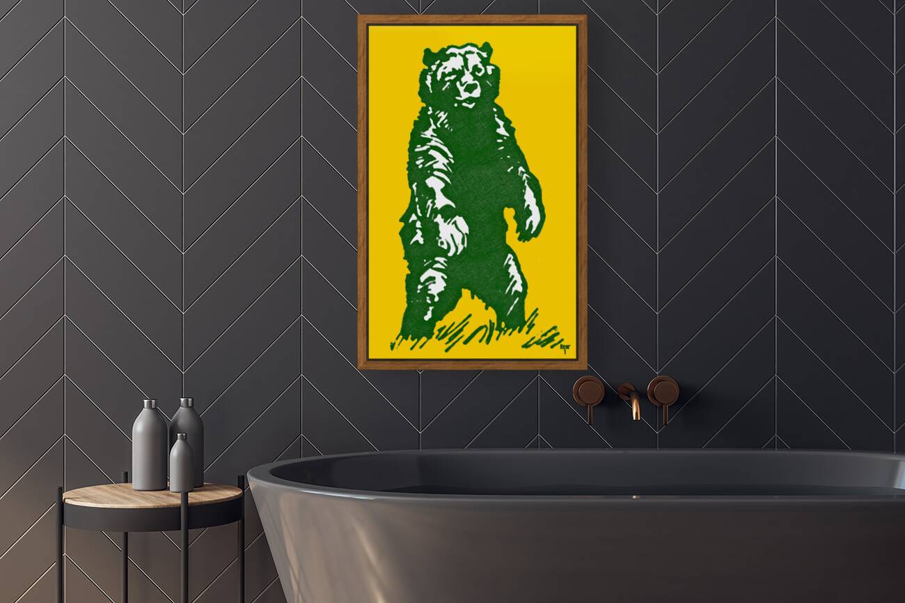 Retro 70s Baylor Bear Illustration Reproduction