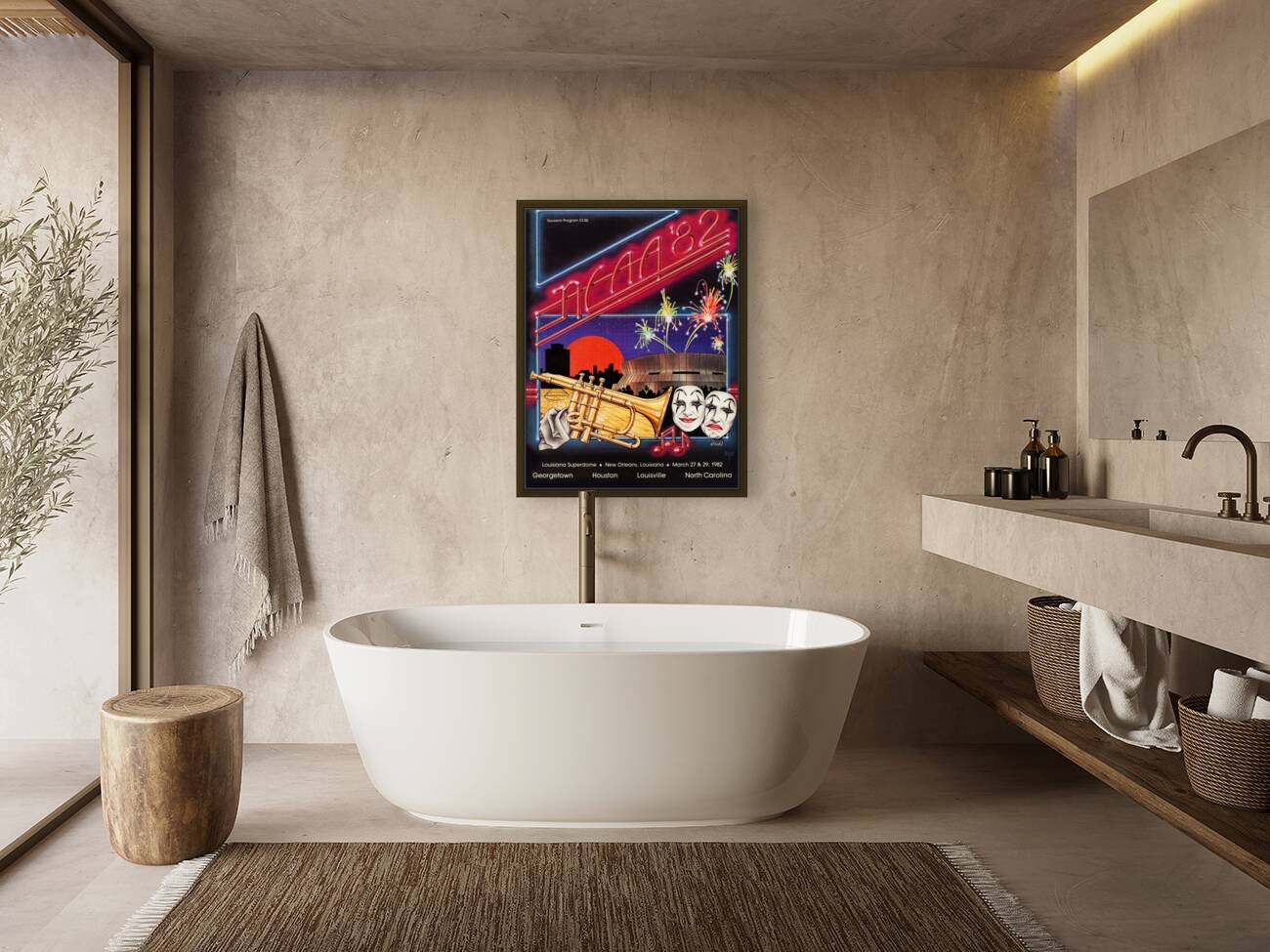 1982 NCAA Basketball Finals Program Cover Art Reproduction