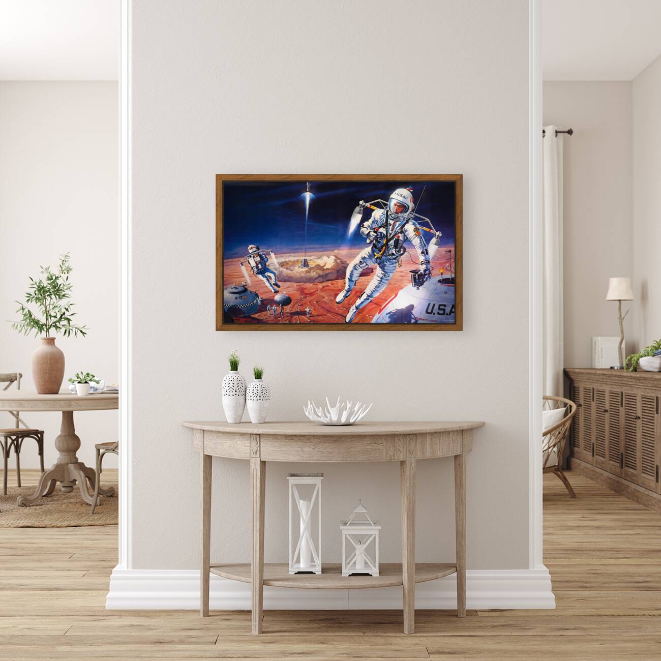 1964 United States Astronauts Art Reproduction