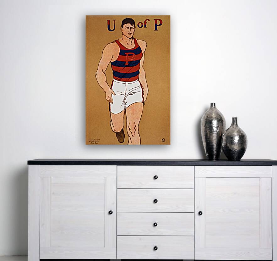 1908 penn track art Reproduction
