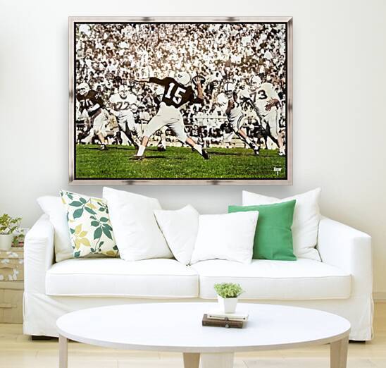 1963 Wyoming Cowboys Football Art by Row One Brand