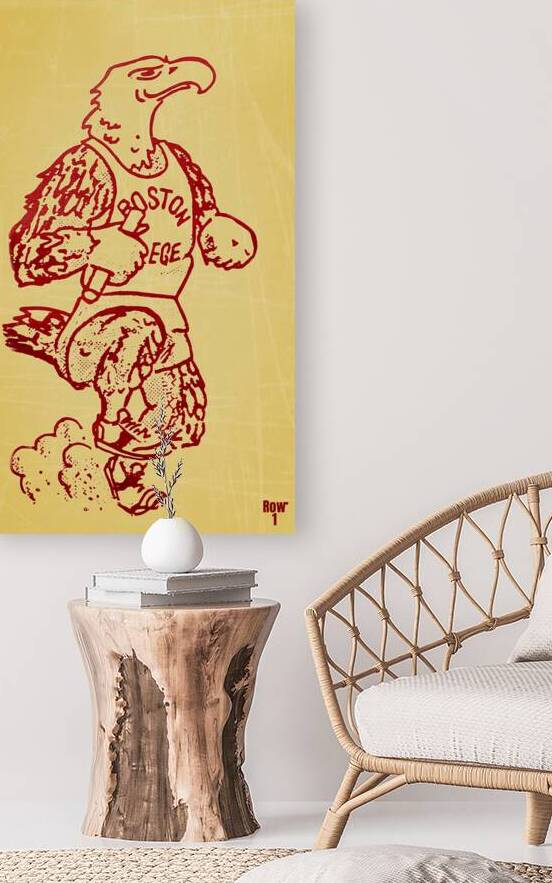 vintage boston college track art by Row One Brand