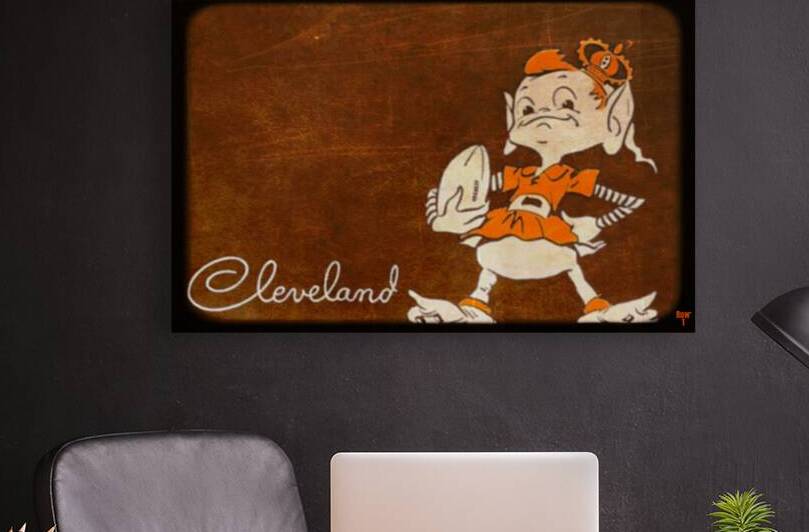 Vintage Cleveland Browns Champion Viewfinder Art by Row One Brand