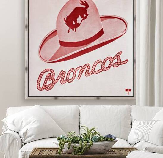 Vintage Santa Clara Broncos Hat Art by Row One Brand