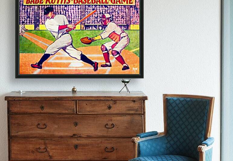 Babe Ruths Baseball Game Art by Row One Brand