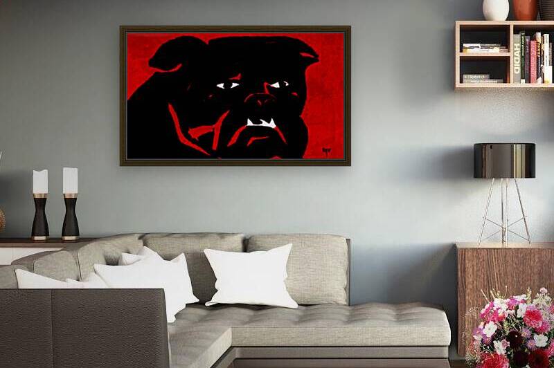 Vintage Georgia Bulldog Remix Art by Row One Brand