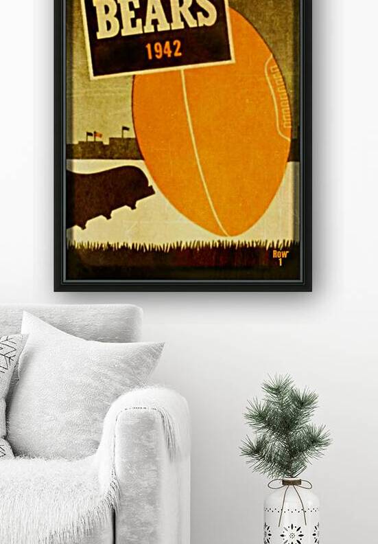 1942 Vintage Chicago Bears Art Viewfinder Remix by Row One Brand