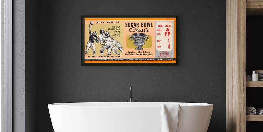 1971 Sugar Bowl Ticket Canvas Art by Row One Brand