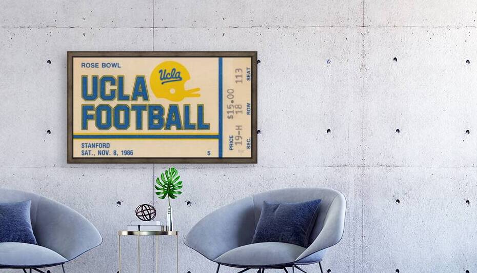 1986 UCLA Stanford Football Ticket Art by Row One Brand