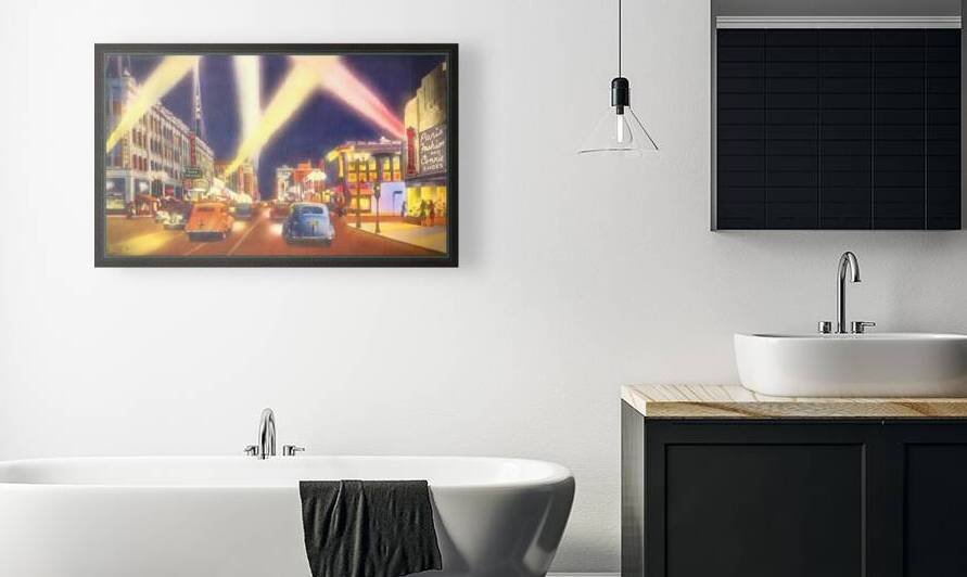 1940s Vintage Downtown Hollywood Art by Row One Brand