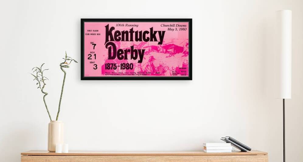 1980 Kentucky Derby Ticket Stub Art by Row One Brand
