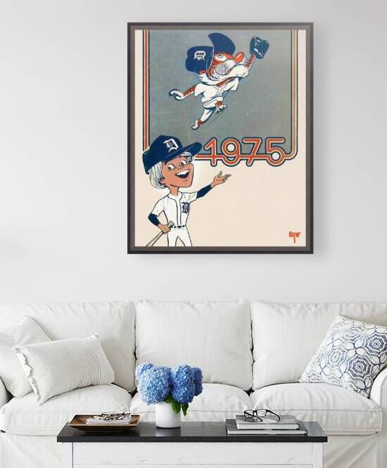 1975 Detroit Tigers Art Remix by Row One Brand