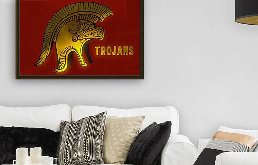 1957 USC Trojan Helmet Art Remix by Row One Brand