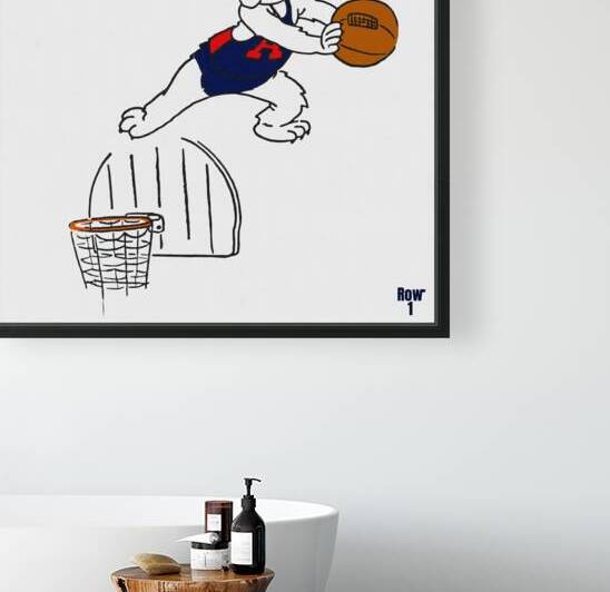 Vintage Arizona Wildcat Basketball Cartoon Art by Row One Brand