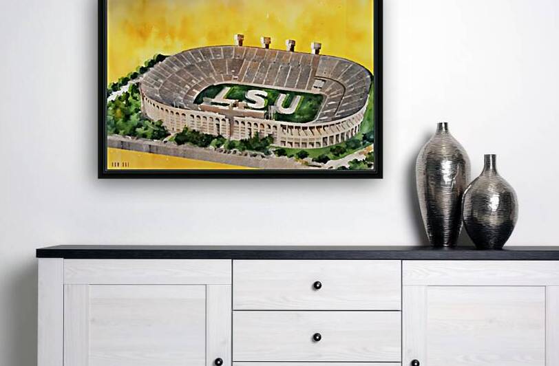 1956 LSU Football Ticket Remix Art by Row One Brand