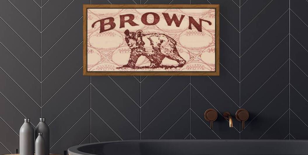 Vintage Brown Bear Ticket Art Remix by Row One Brand