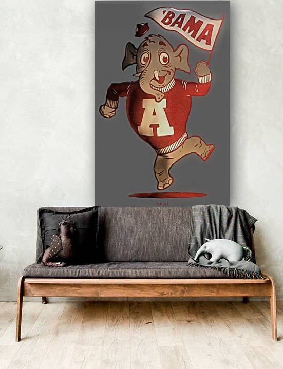 Vintage Alabama Jumping Al Cartoon  by Row One Brand