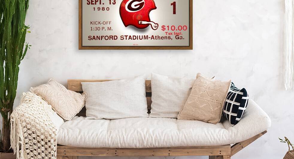 1980 Georgia Football Ticket Remix by Row One Brand