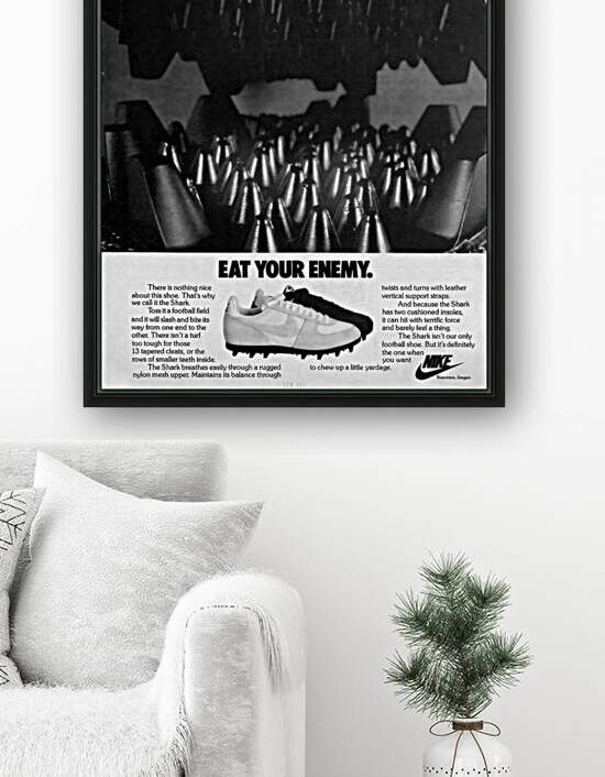 1982 Nike Shark Cleat Shoe Ad by Row One Brand